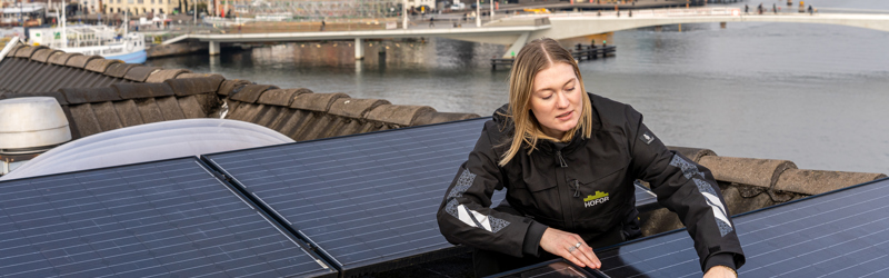 Solceller på tag (foto: HOFOR)
