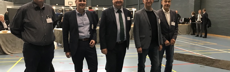 Valgbestyrelsen fra Tårnby Kommune inspicerer valgstederne i Dragør Kommune (fra venstre Dennis W. Clausen, Tårnby-borgmester Allan S. Andersen, Dragør-borgmester Kenneth Gøtterup, Carsten Fuhr og Einer Lyduch).